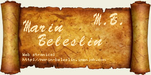 Marin Beleslin vizit kartica